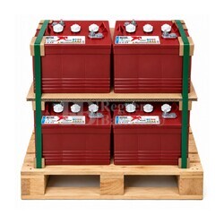 4 Bater�as TROJAN T-145 aplicaci�n Solar | 6 Voltios 287 Amperios 